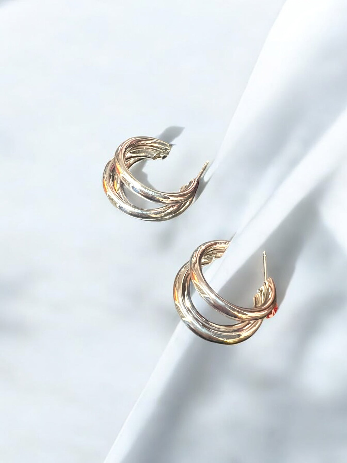 Aretes tipo arracadas 3 aros