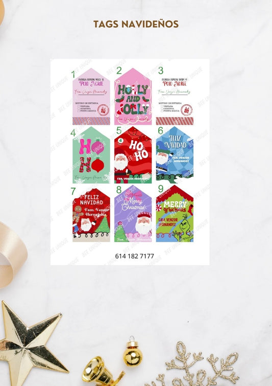 Tag Navideñas para regalos