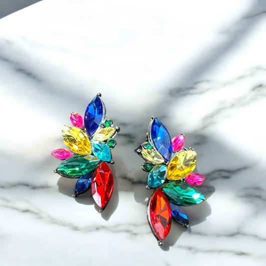 Aretes brillos colores