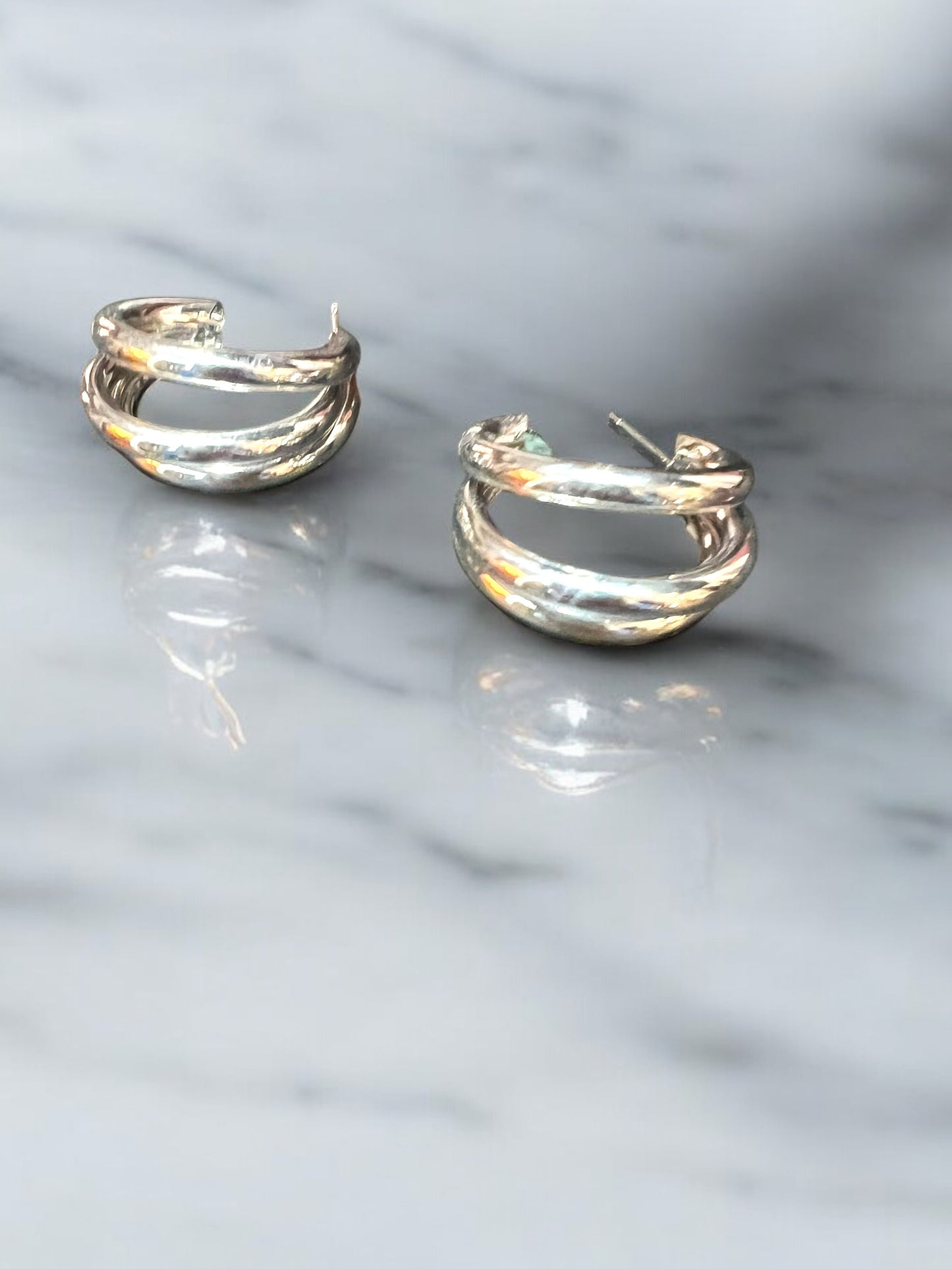 Aretes tipo arracadas 3 aros