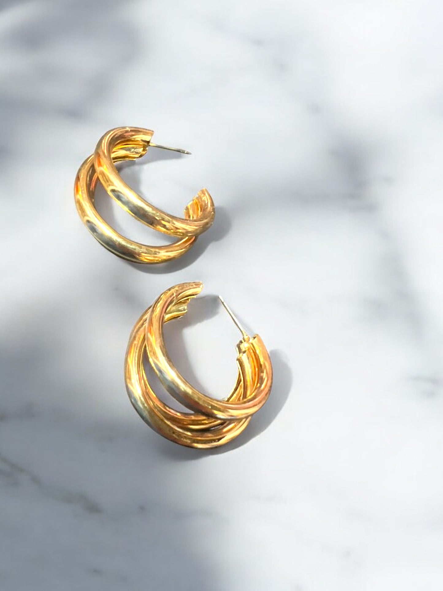 Aretes tipo arracadas 3 aros