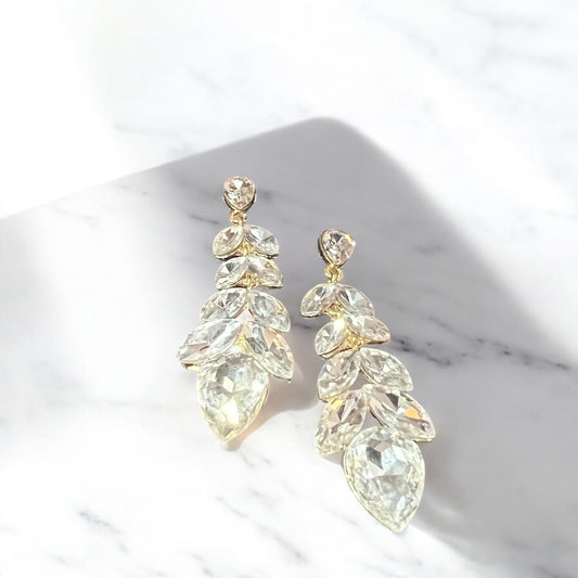 Aretes largos brillos