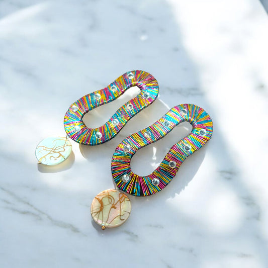 Aretes largos colores