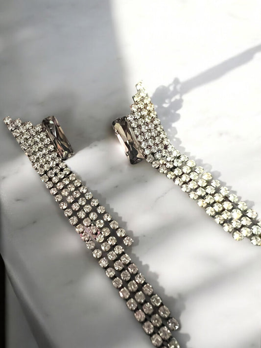 Aretes largos brillos