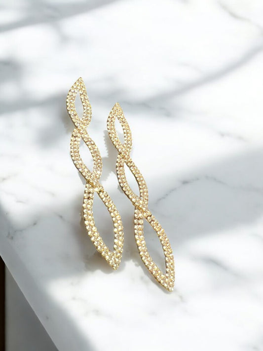 Aretes largos brillos