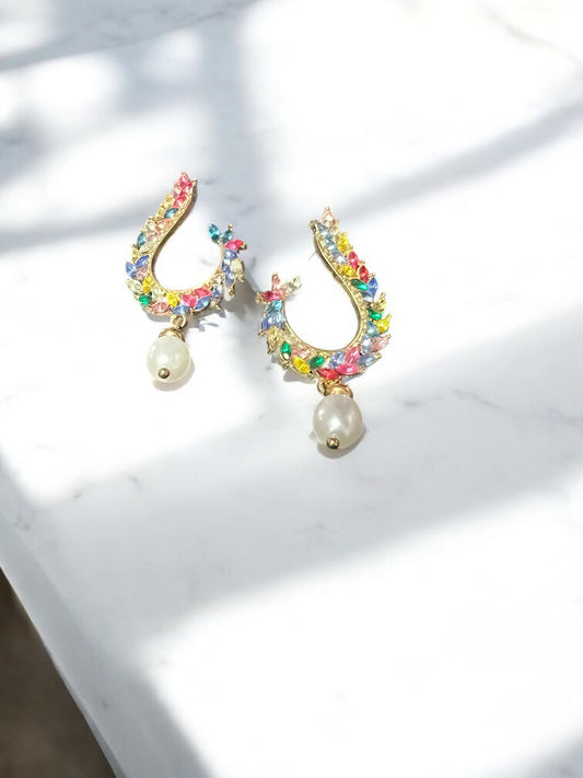 Aretes brillos colores