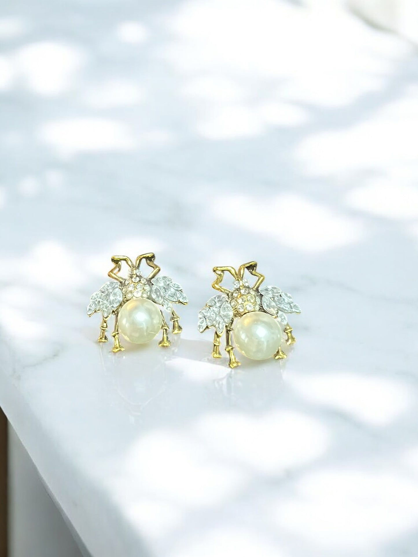 Aretes insectos con brillos