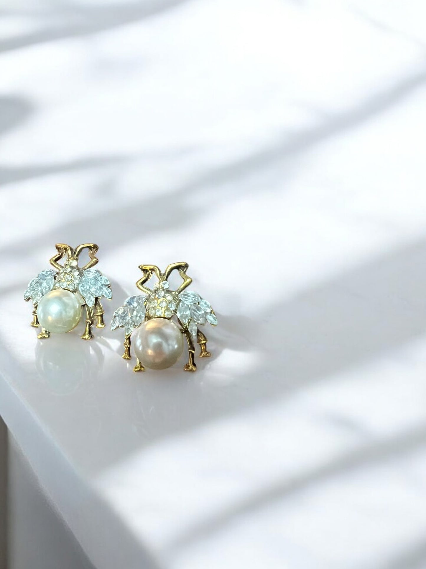 Aretes insectos con brillos