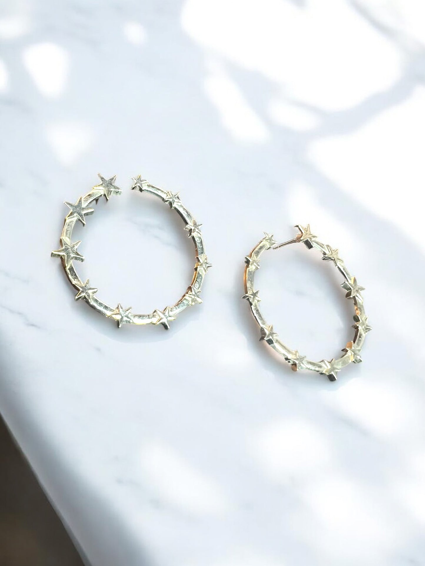 Aretes plateados estrellas