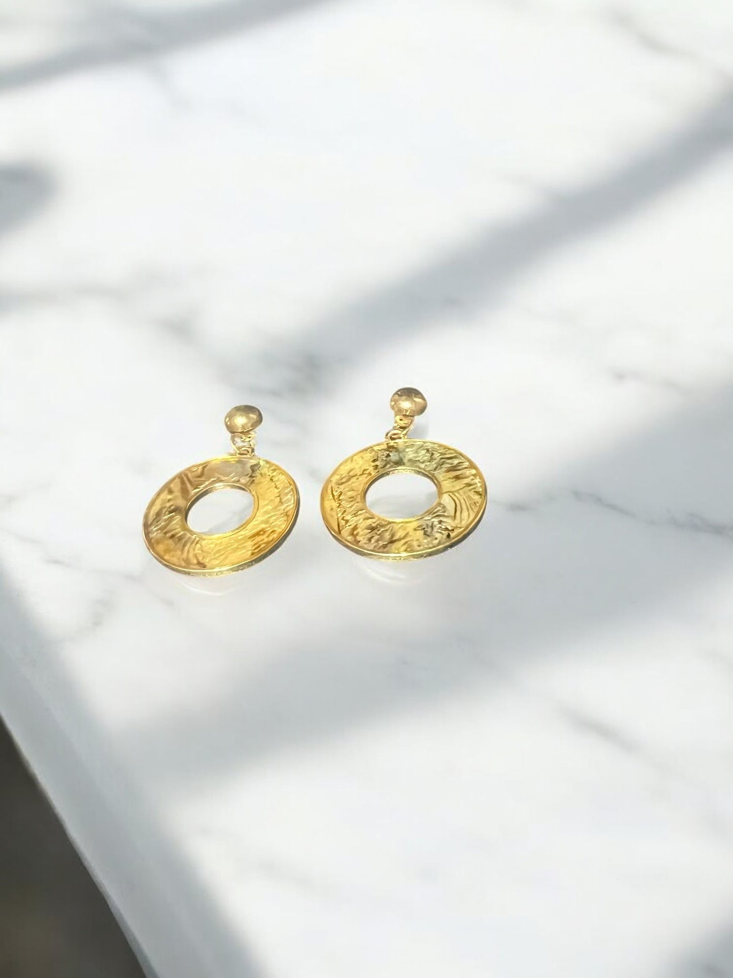 Aretes circulo tonos color café