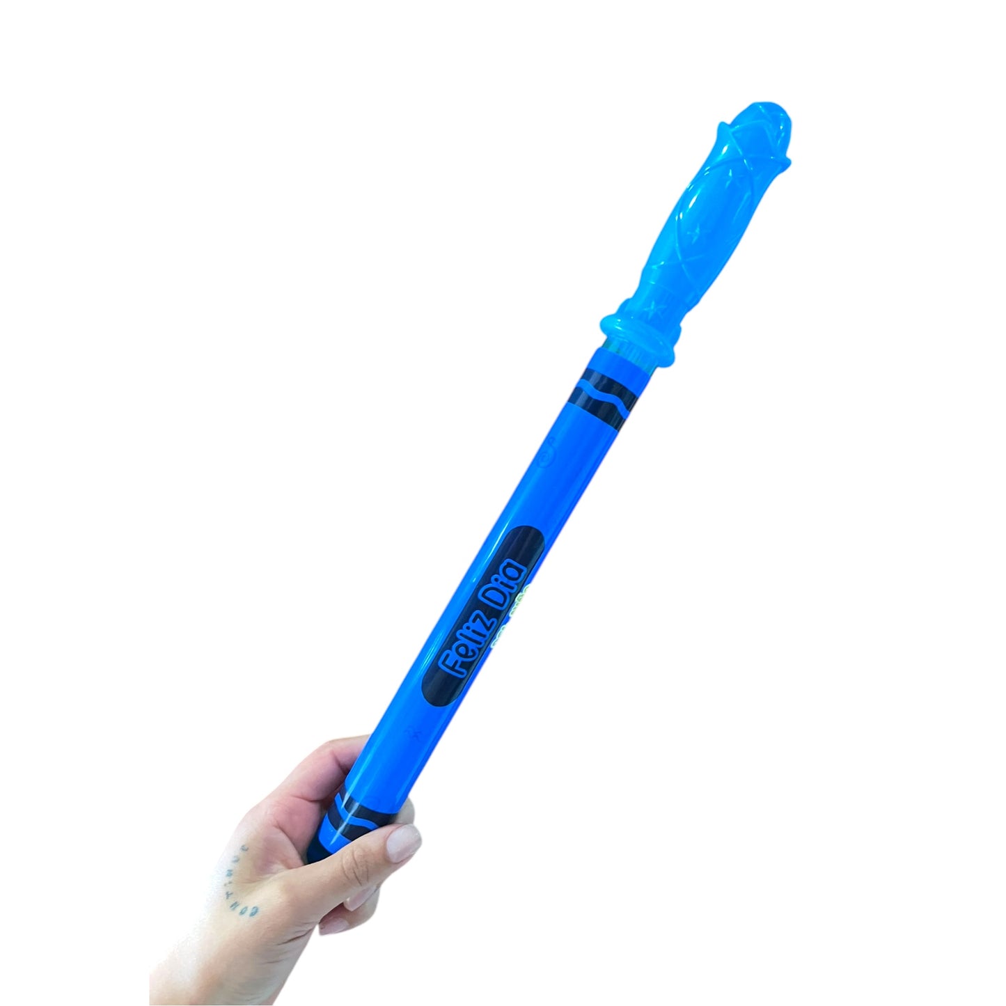 Burbuja gigantes día de niño en forma de crayola