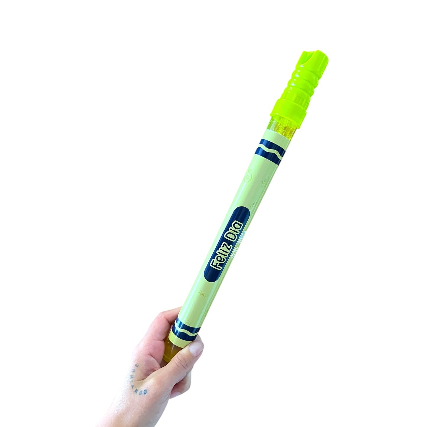 Burbuja gigantes día de niño en forma de crayola