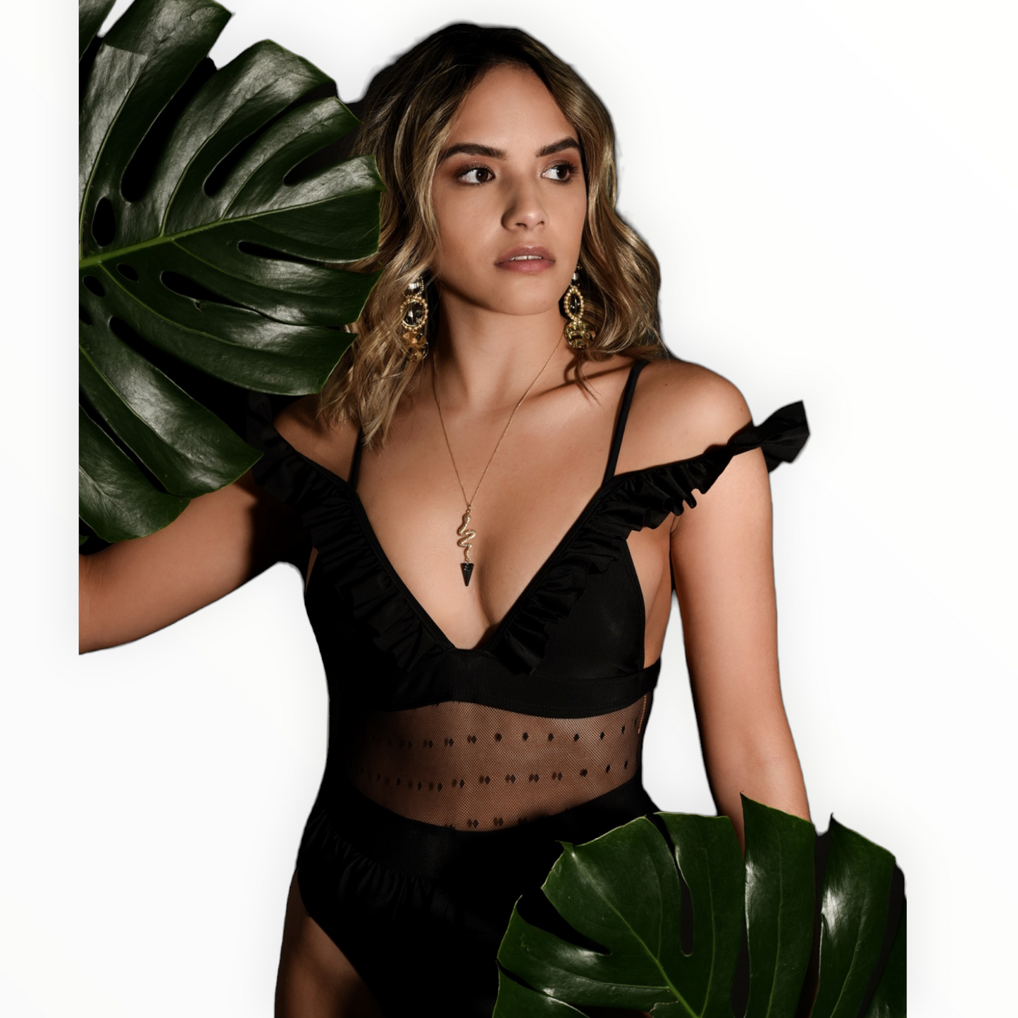 Traje de baño completo para dama trasnparencia