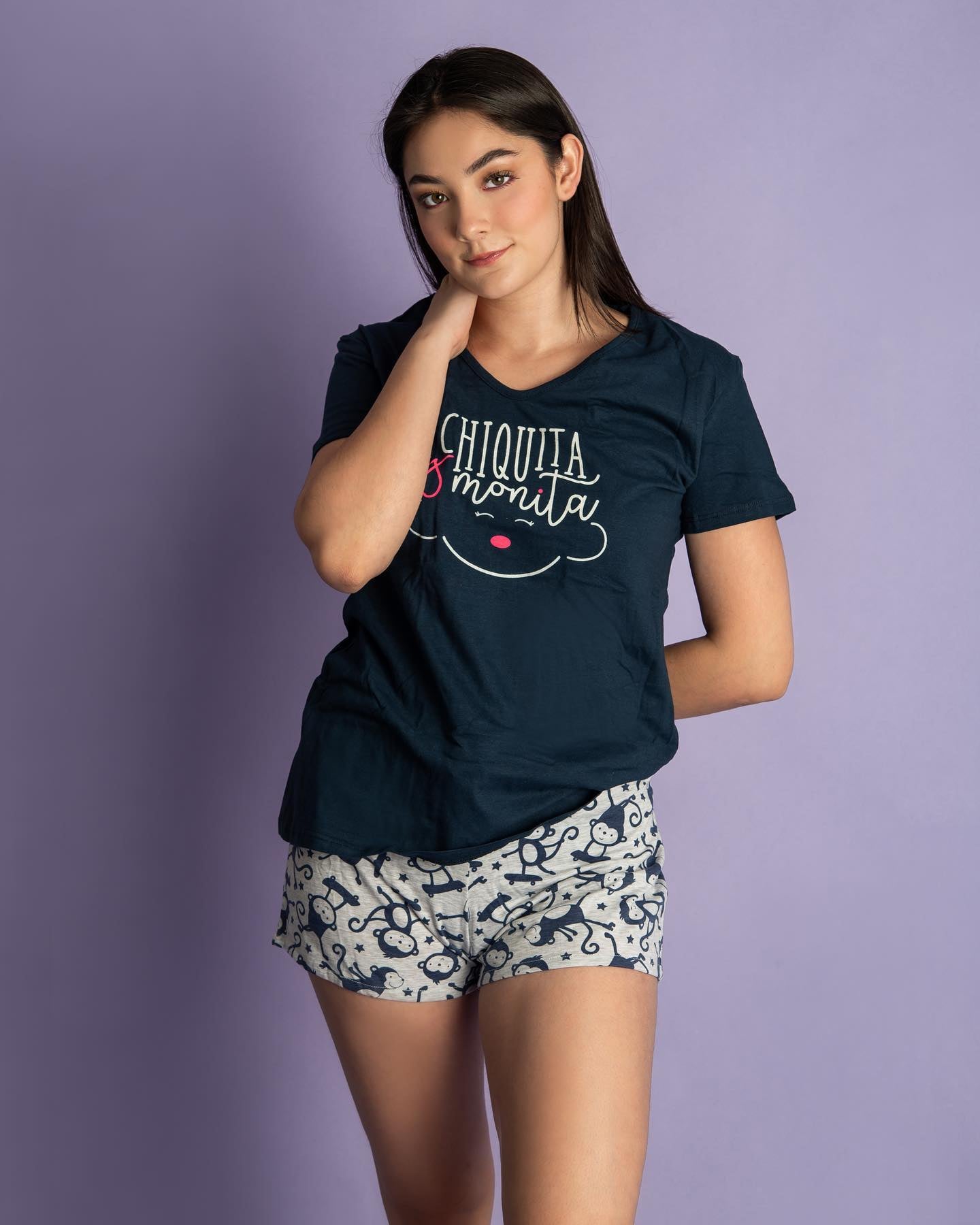 Pijama de short para mujer - Chiquita y Monita -