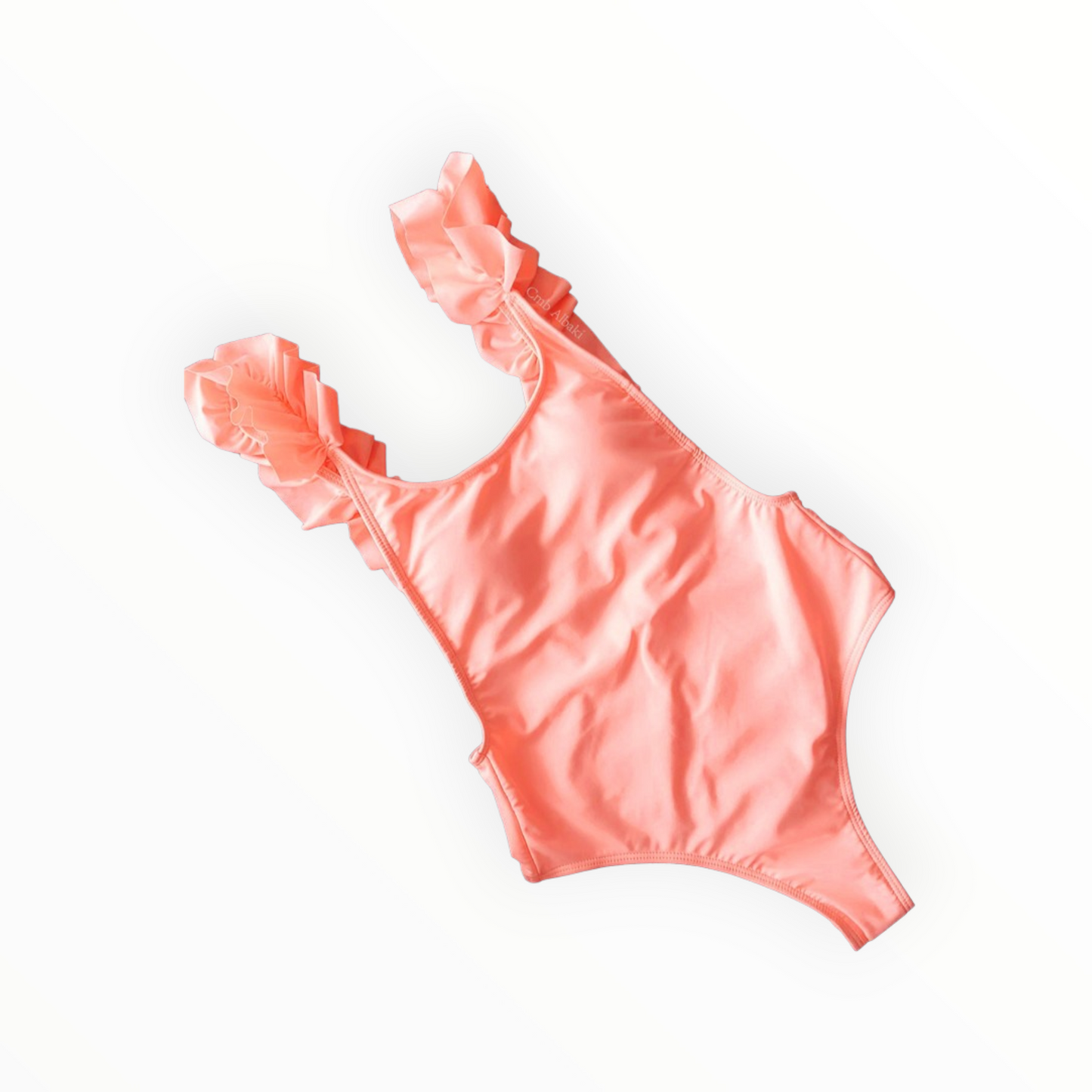 Traje de baño completo para dama olanes en tirantes