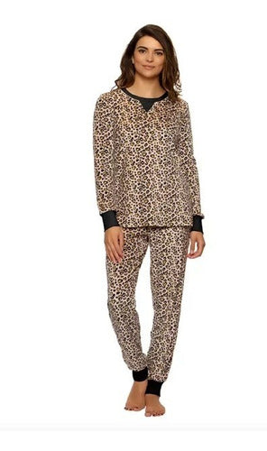 Pijama para mujer pantalon y blusa manga larga  black bow