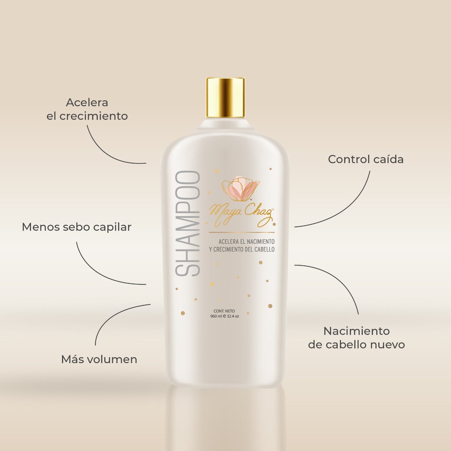 Shampoo para Crecimiento de cabello Maya Chaz