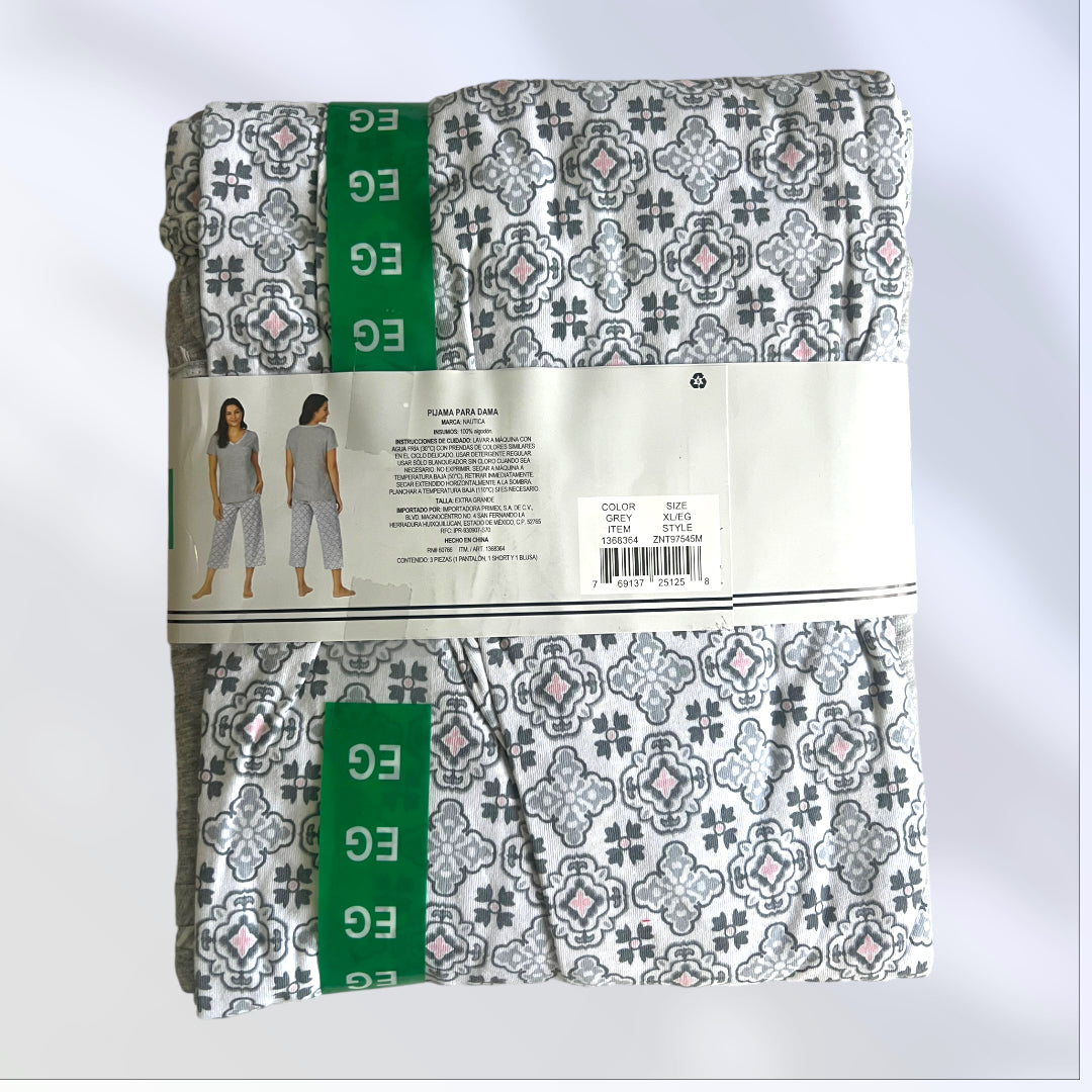 Set de 3 piezas pijama para dama Nautica