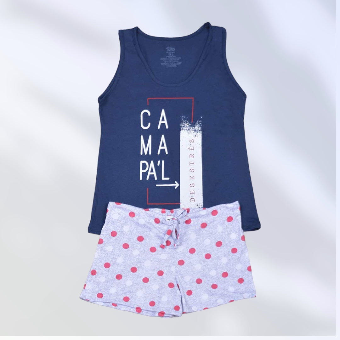 Pijama de short para mujer - Cama pa´l desestres -