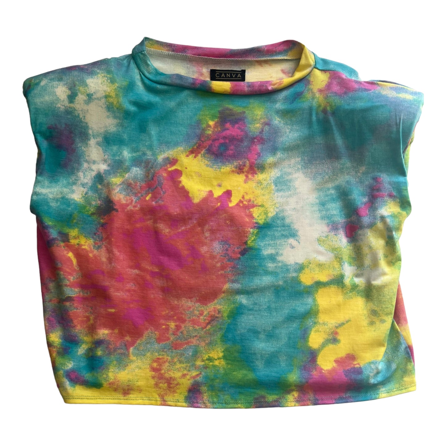 Croptop mujer hombreras tie dye