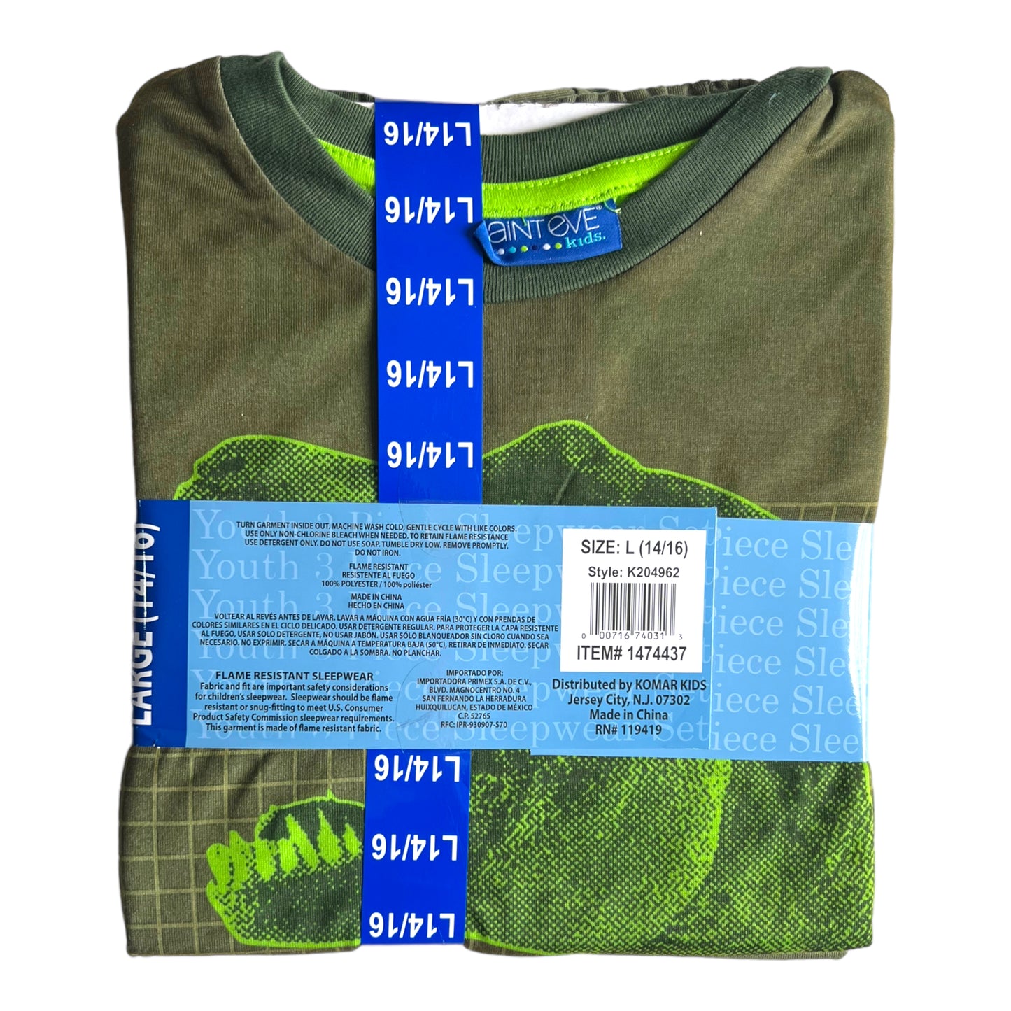 Set de Pijama niño 3 piezas Saint EVe
