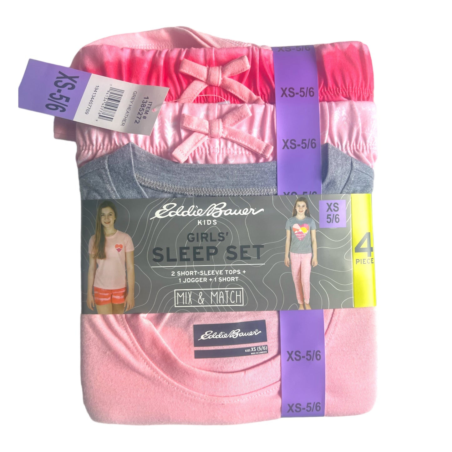 Set de 4 piezas Pijama de niña