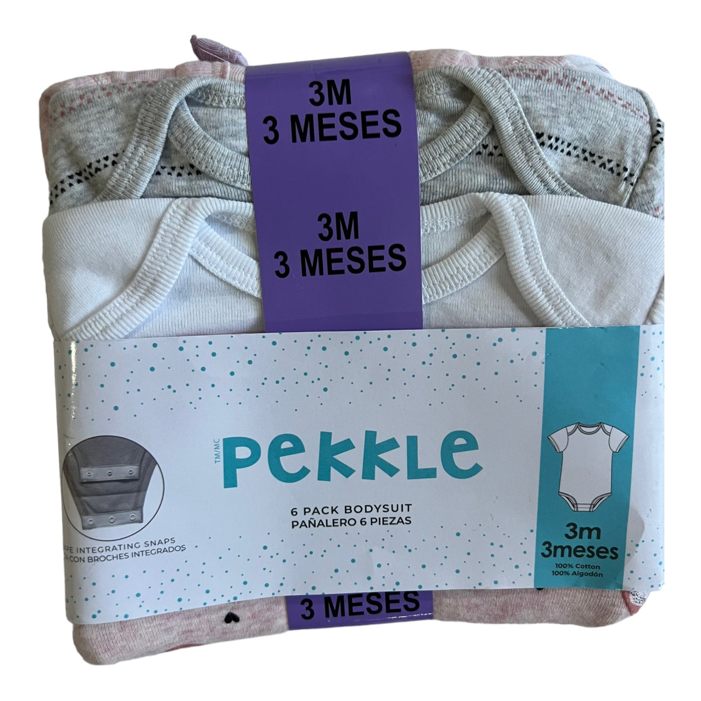 Set 6 pañaleros para bebe Pekkle