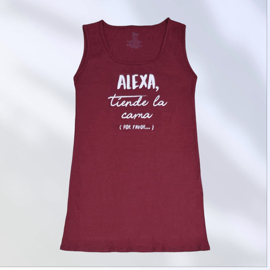 Camisón para mujer  - Alexa tiende la cama-