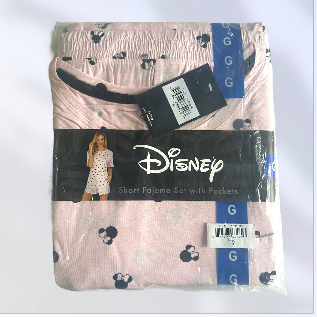 Set de pijama para dama short y blusa Minnie y Mickey Disney