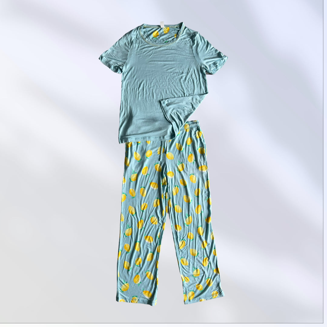 Pijama para mujer pantalon y blusa manga corta black bow