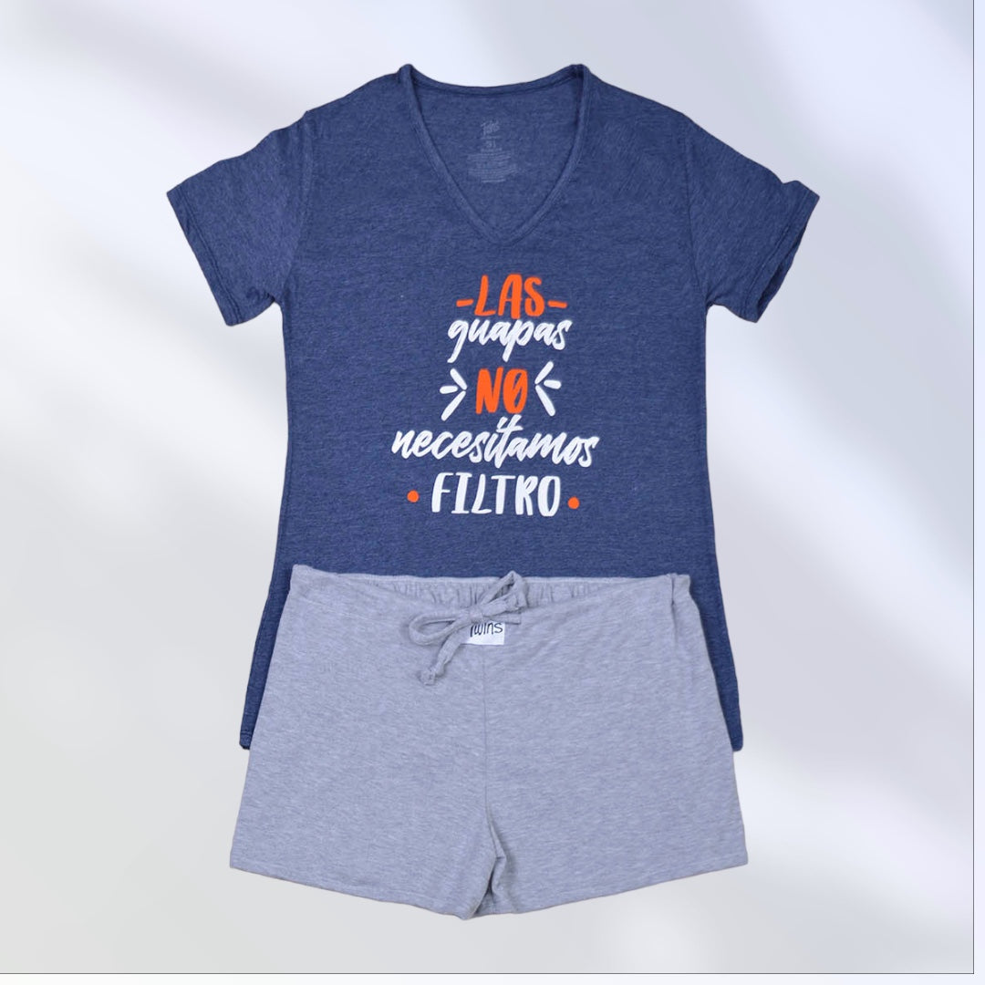 Pijama de short para mujer - Las guapas no necesitamos filtro -
