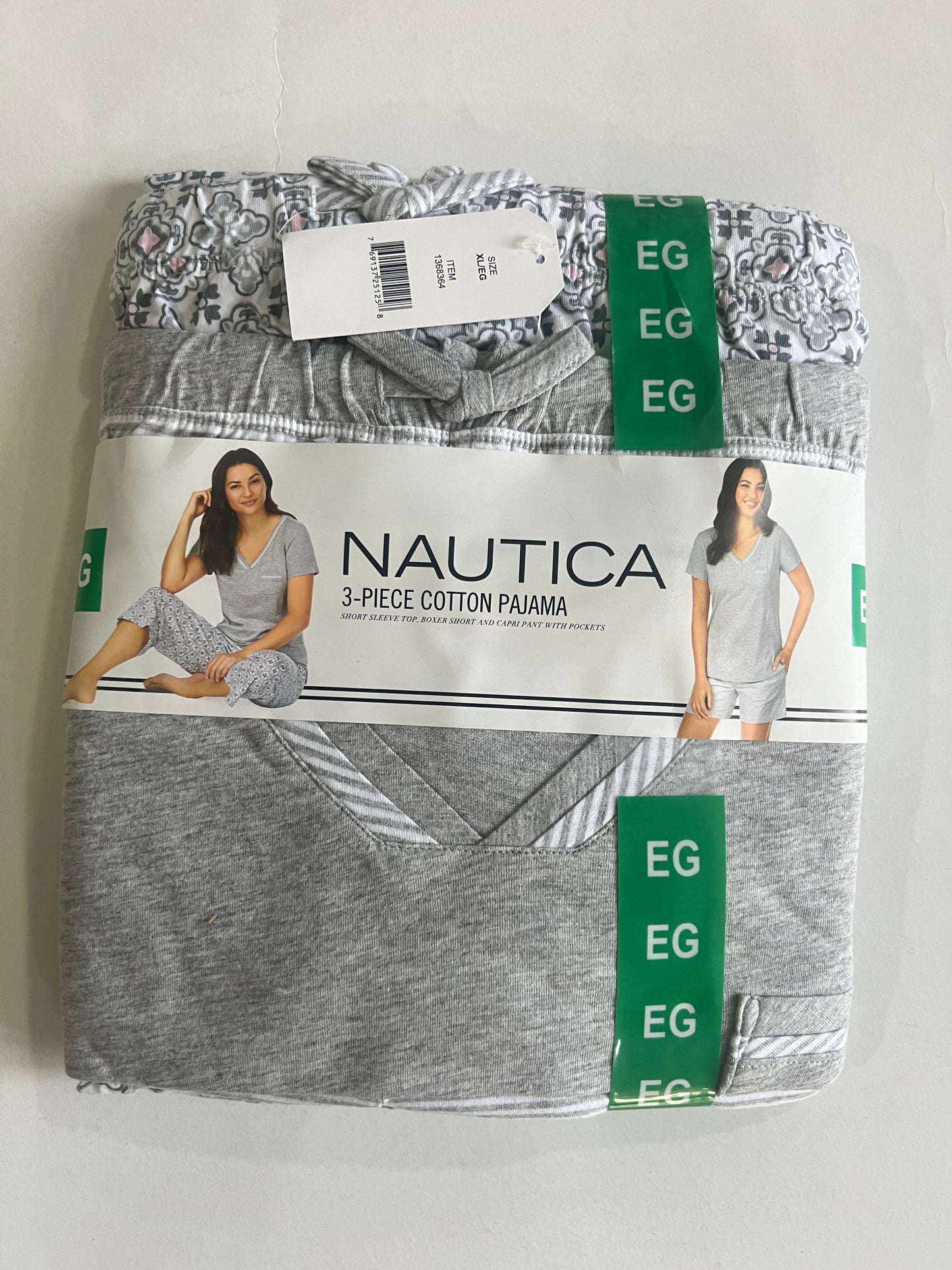Set de 3 piezas pijama para dama Nautica