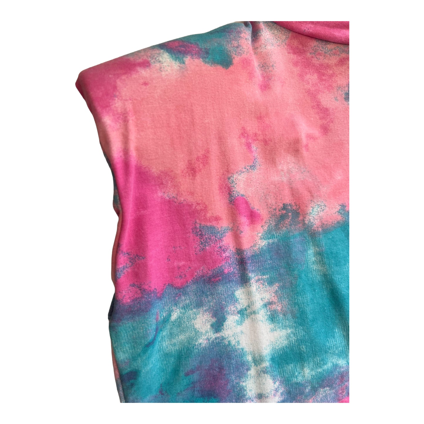 Croptop mujer hombreras tie dye