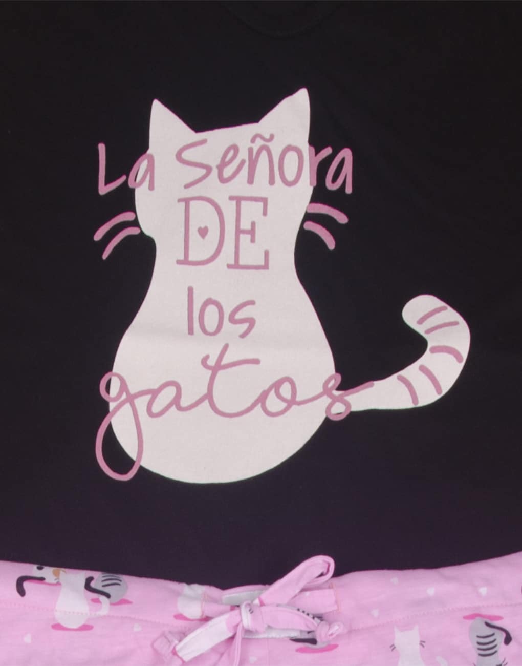 Pijama de short para mujer - Señora de los gatos -