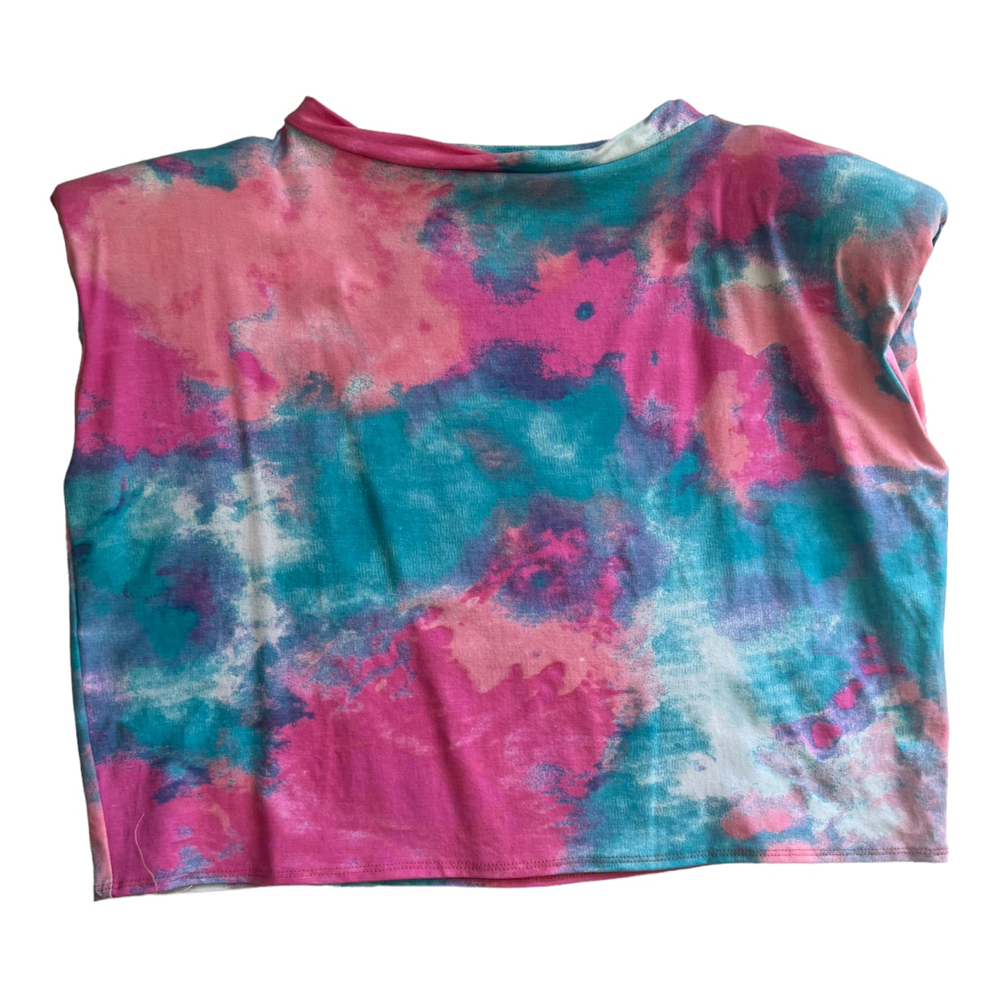 Croptop mujer hombreras tie dye