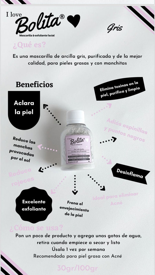 Mascarilla de Arcilla Gris