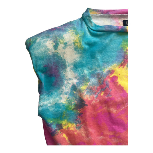 Croptop mujer hombreras tie dye