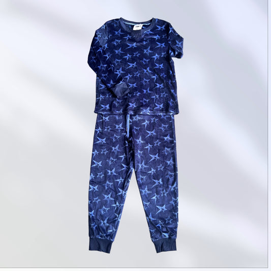 Pijama para mujer pantalon y blusa manga larga  black bow diseño estrellas