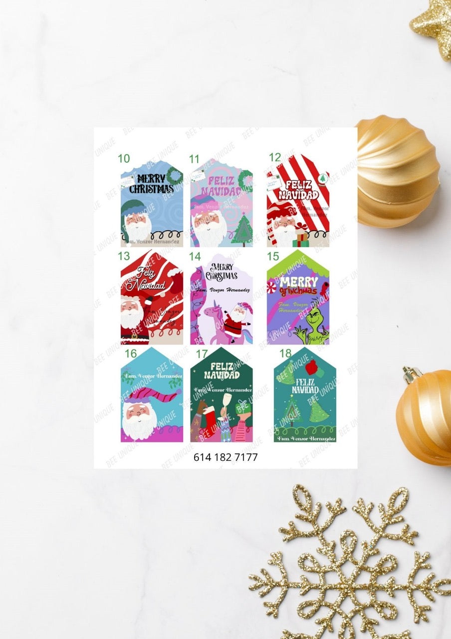 Tag Navideñas para regalos