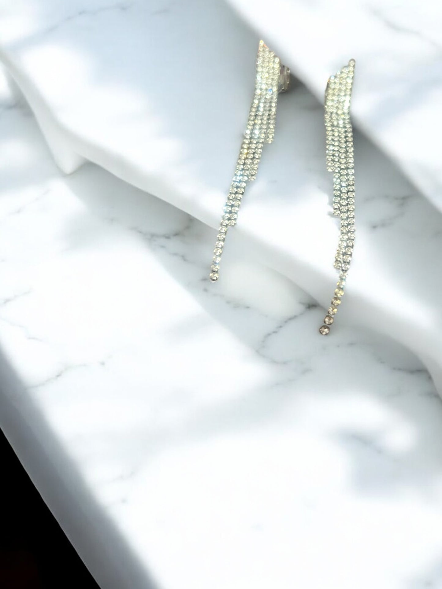 Aretes largos brillos