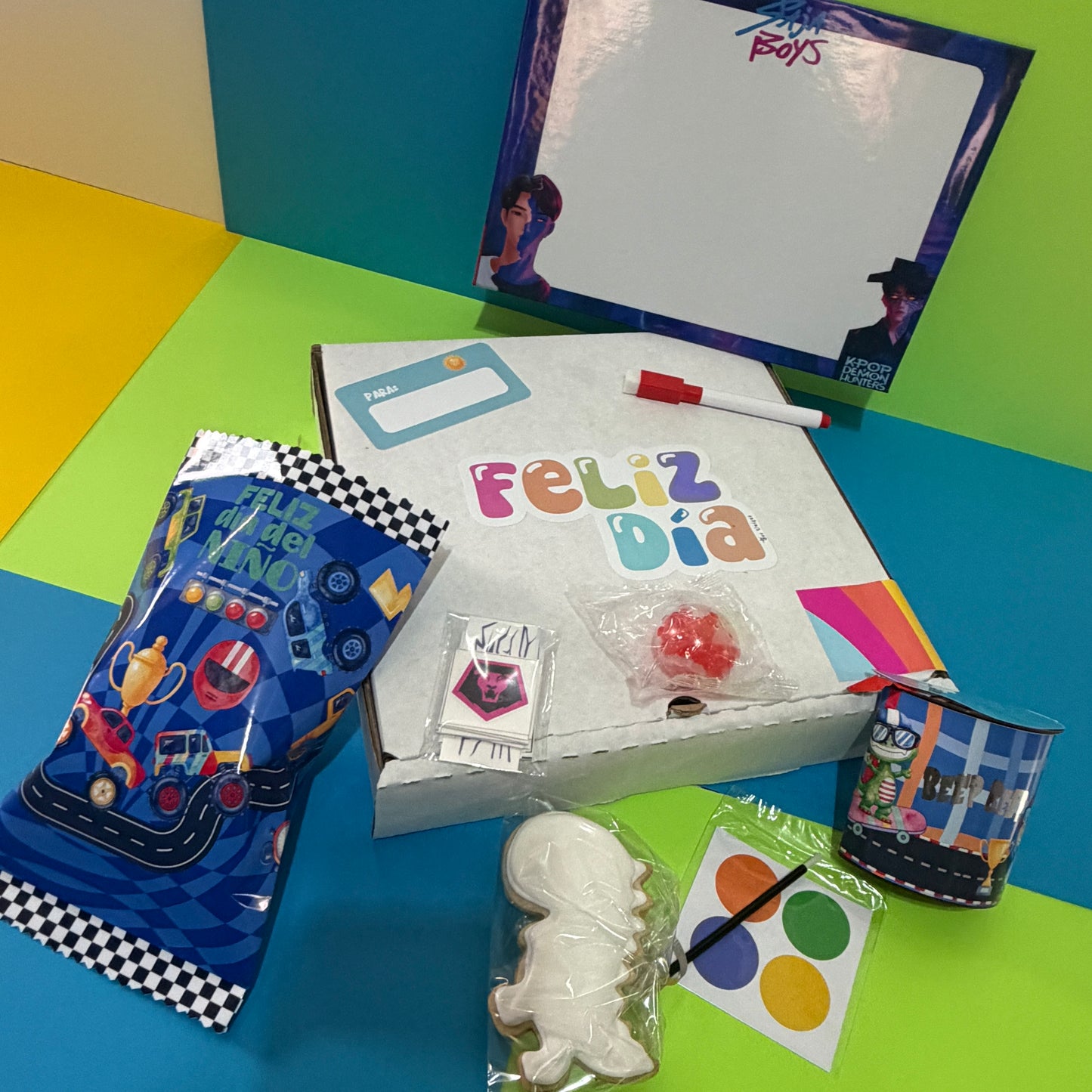 Caja con kit completo del dia del niño